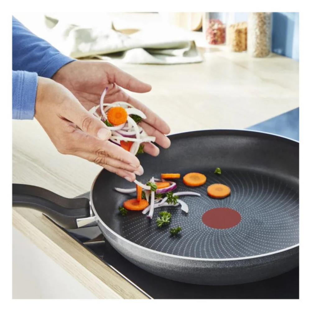 Сковорода Tefal So'' Light 24 см, алюміній, бакеліт, скло, чорний (H0560442_SET)