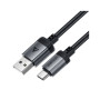 Дата кабель USB 2.0 AM to USB-C 1.2m 3.0A 18W aluminum alloy Black Acefast (6974316283782)