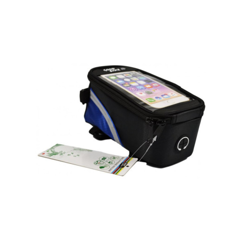 Велосумка нарамна Good Bike під смартфон 4,8 Black/Blue (94882-IS)