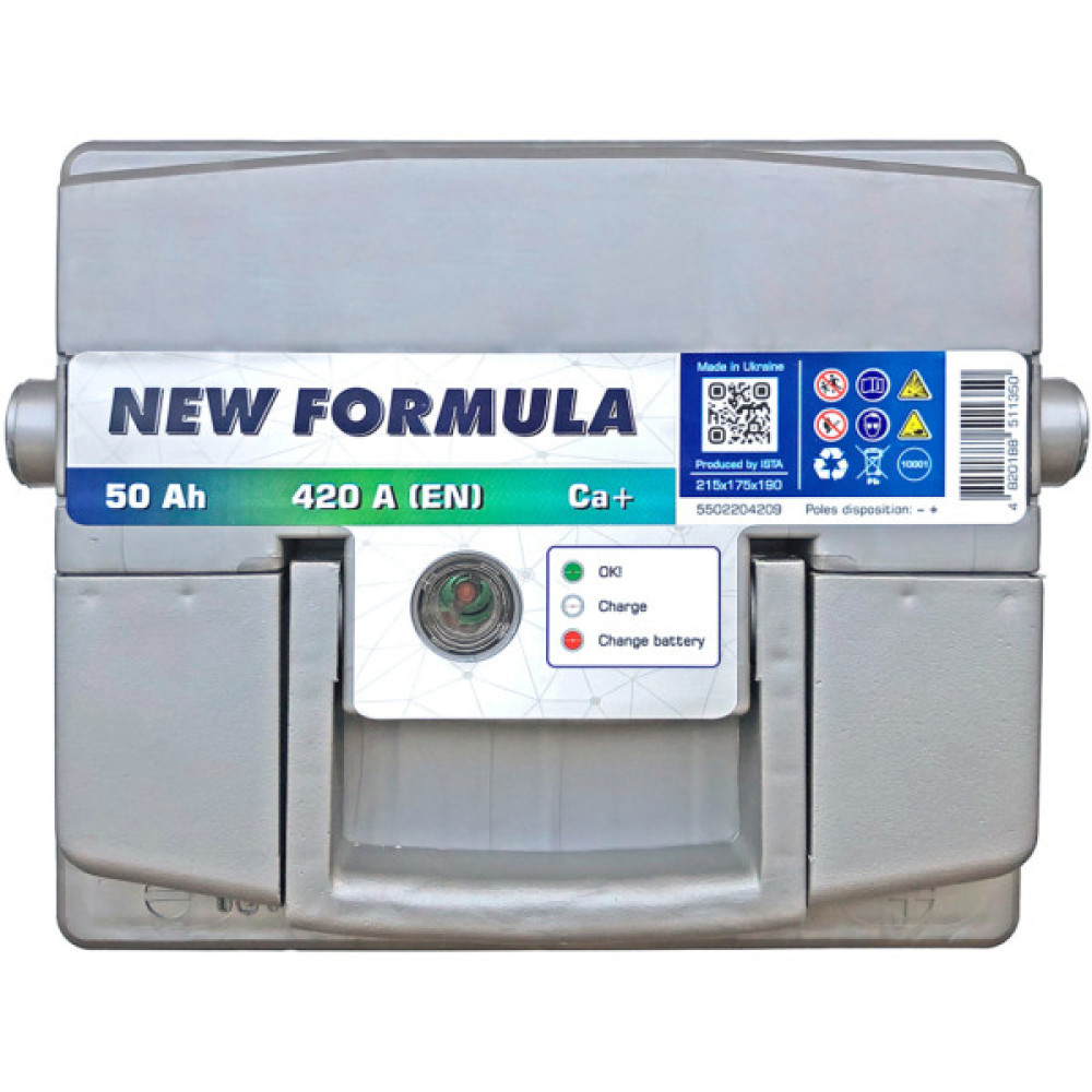 Акумулятор автомобільний NEW FORMULA 50Ah Ев (-/+) 420EN (5502204209)