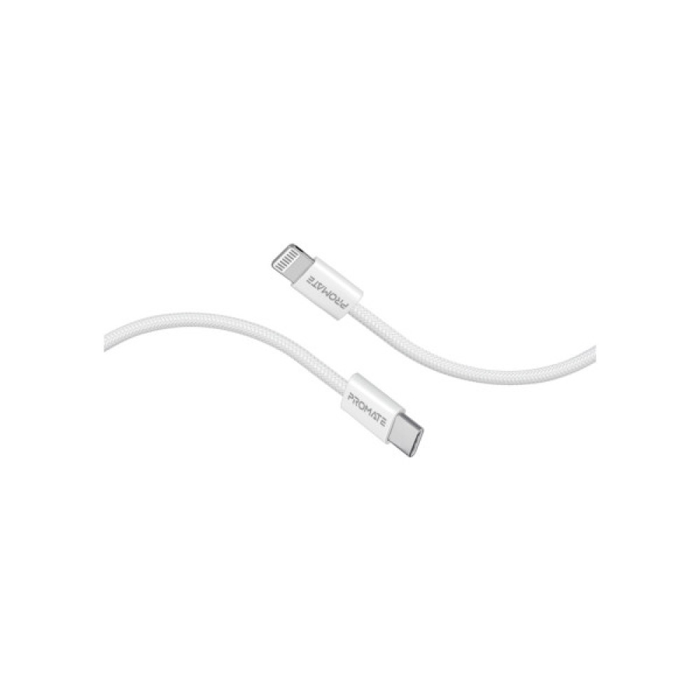 Дата кабель USB-C to Lightning 1.2m Promate (ecoline-ci120.white)