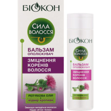 Кондиціонер для волосся Біокон Сила волосся Бальзам ополіскувач Зміцнення коренів 205 мл (4823110303313)