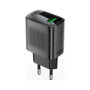 Зарядний пристрій Acefast USB-A 20W + Type-C cable A90 Fast Charger Black (6974316280064)