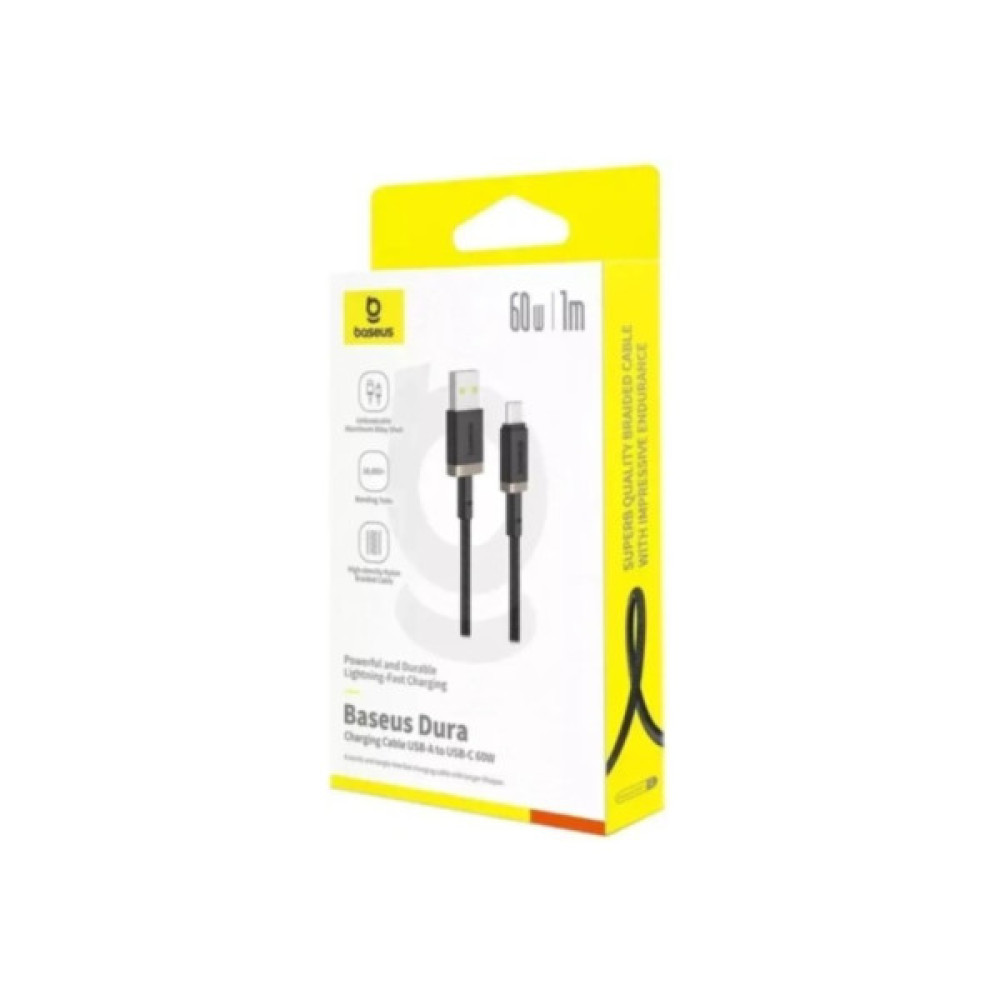 Дата кабель USB AM to USB-C 1.0m 60W black/gold Baseus (P10377802U01-00)