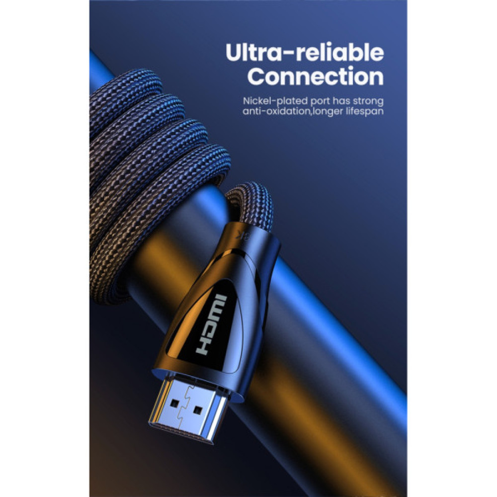 Кабель мультимедійний HDMI M to HDMI M 1.0m V2.1 Ugreen (80401)