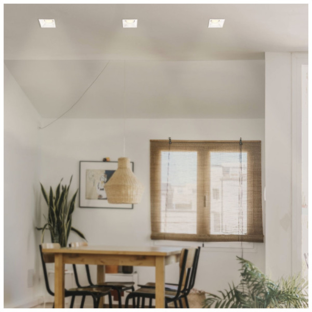 Світильник точковий Videx під лампу GU10 врізний Квадрат Білий (VL-SPF09S-W)