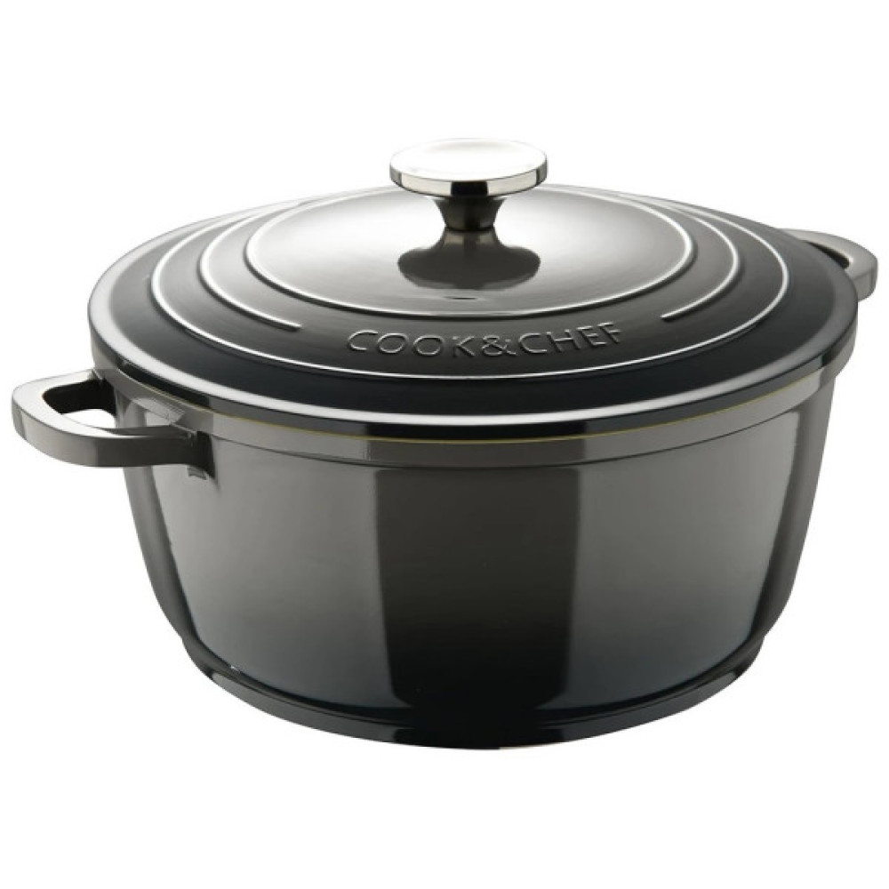 Каструля Bergner Excalibur з кришкою Сіра 5.8 л (BG-36102-GY)