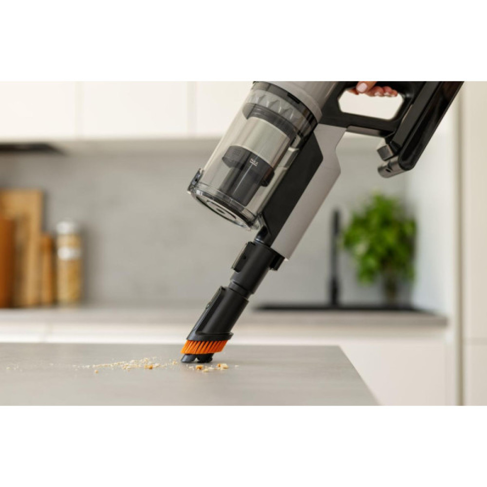 Gorenje Пилосос Gorenje бездротовий, 60Вт, конт пил -0.6л, автон. робота до 50хв, HEPA, 2 в 1, підсвічування, індикатор, щітка- електротурбо, сірий