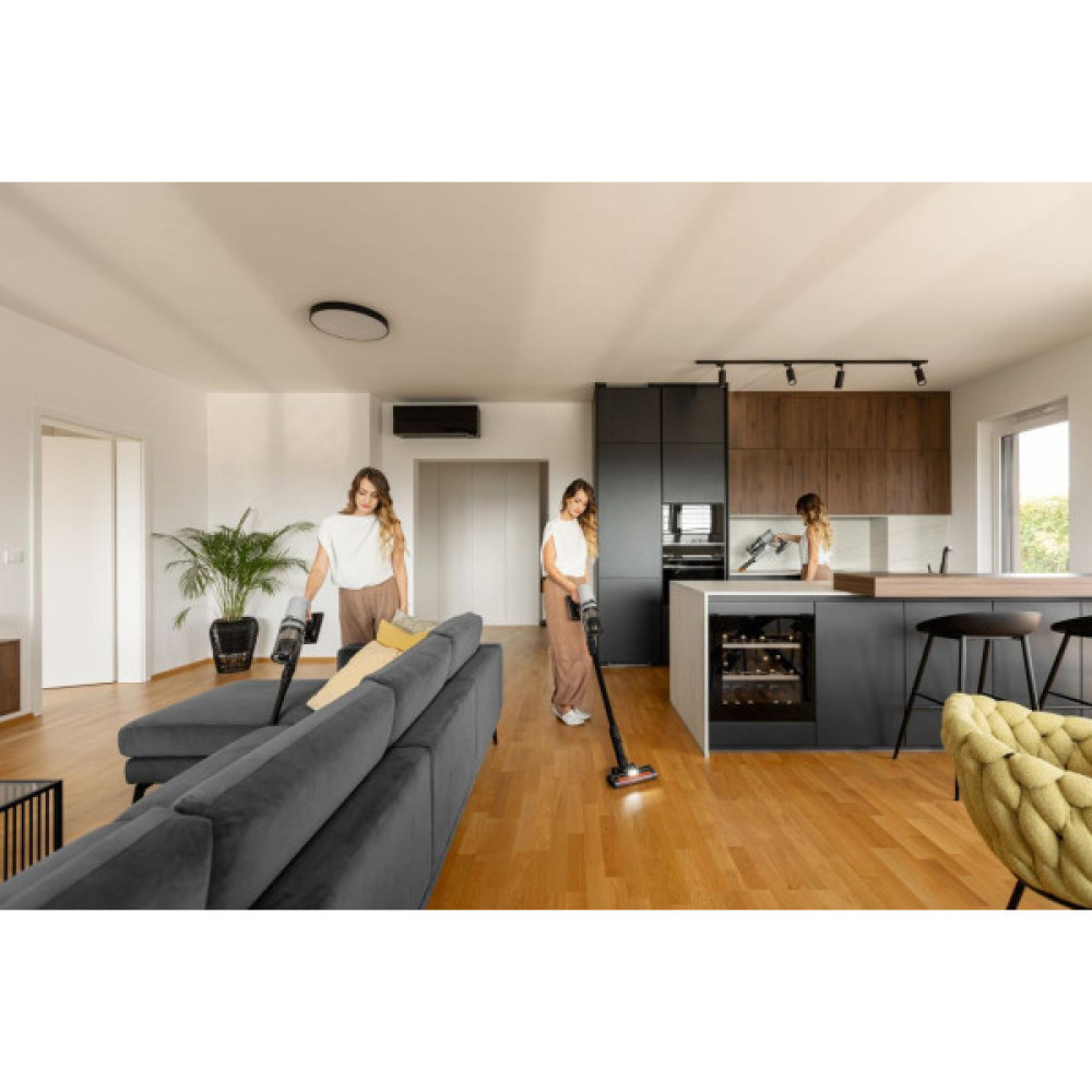 Gorenje Пилосос Gorenje бездротовий, 60Вт, конт пил -0.6л, автон. робота до 50хв, HEPA, 2 в 1, підсвічування, індикатор, щітка- електротурбо, сірий