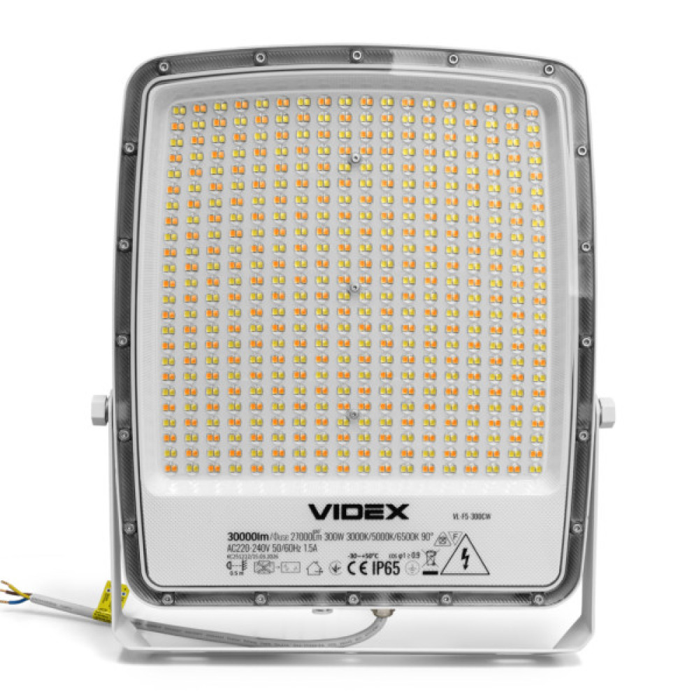 Прожектор Videx F5 300W 3000-5000-6500K 230V White (VL-F5-300CW)
