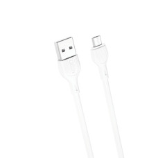 Дата кабель USB 2.0 AM to Micro 5P 1.0m 2.1A white XO (NB200-M-WH)