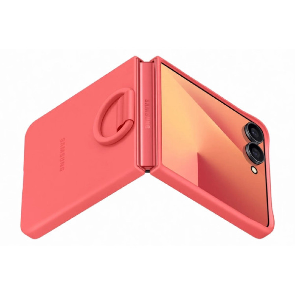 Чохол до мобільного телефона Samsung Silicone with Ring Galaxy Flip 7 Red (EF-PF766TREGUA) Чохол до мобільного телефона Samsung Silicone with Ring Galaxy Flip 7 Red (EF-PF766TREGUA)