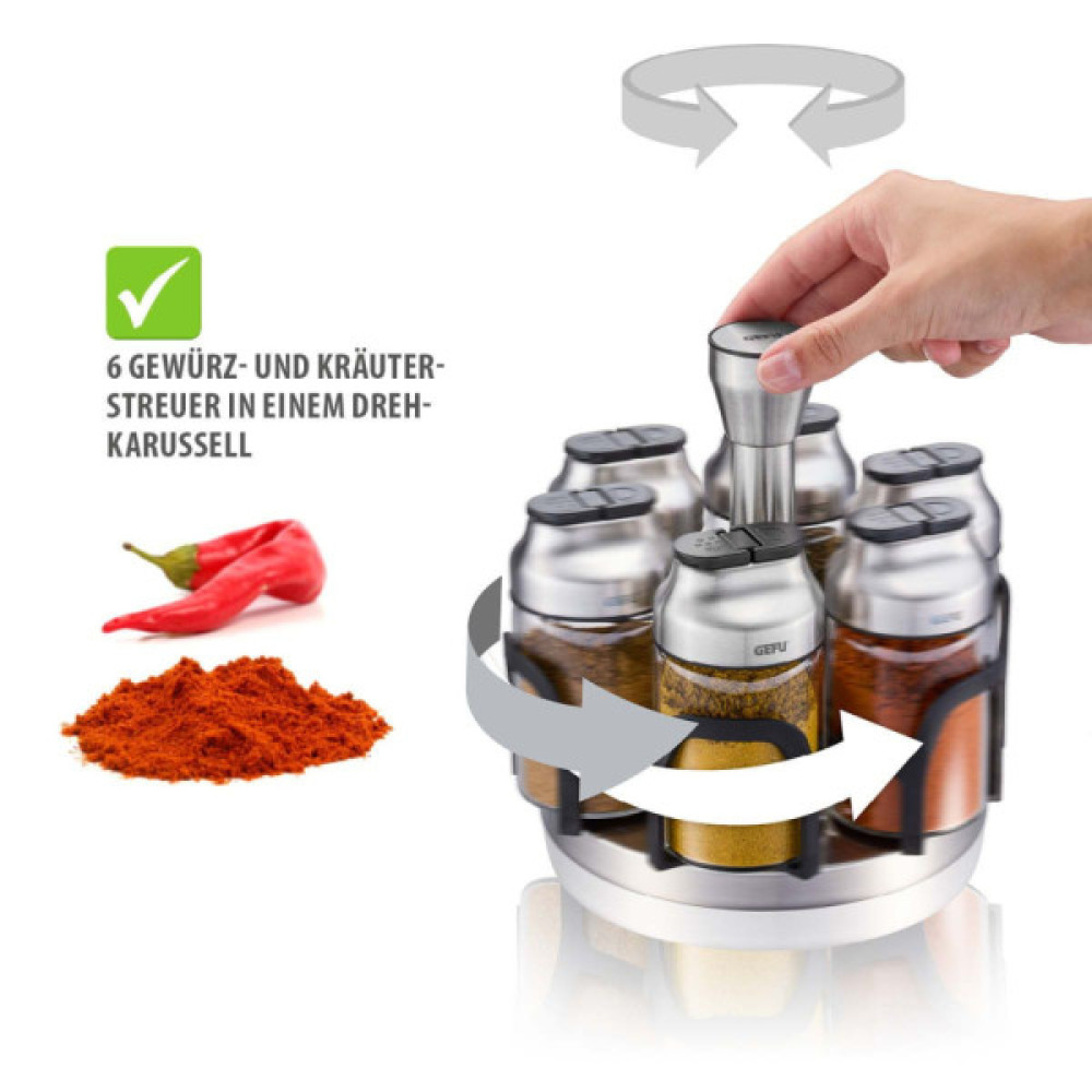 Набір для спецій Gefu Kippo 6 емностей по 120 мл (33733)