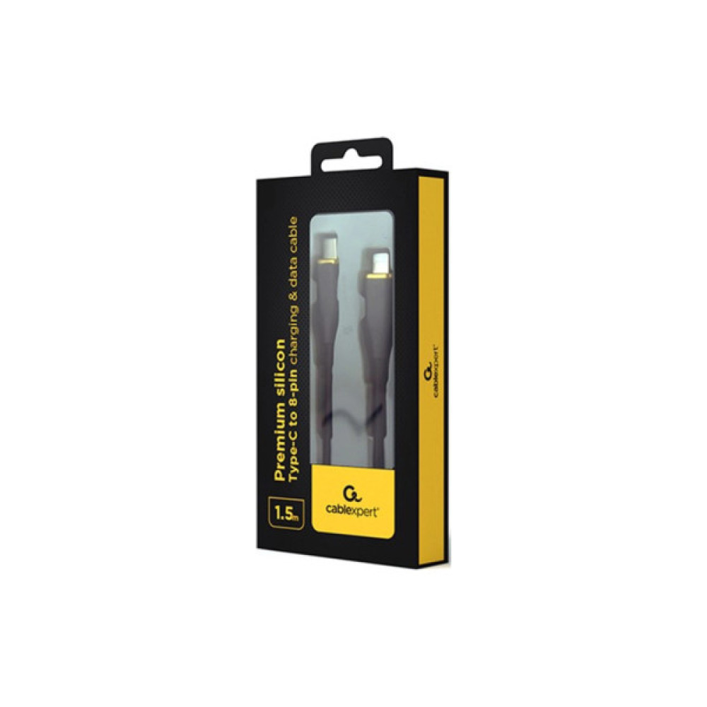 Дата кабель USB 2.0 AM to Lightning 1.5m 2.25A Cablexpert (CC-USB2S-CM8PM-1.5M-BK)