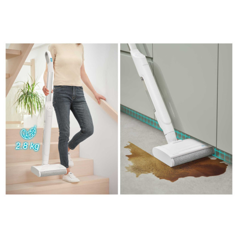 Пилосос Sencor безпровідний миючий, конт для води-0.4л, автон. робота до 40хв, вага-2.8кг, НЕРА, білий