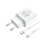 Зарядний пристрій HOCO N22 Jetta USB-C PD25W + cable USB-C to Lightning White (6931474760074)