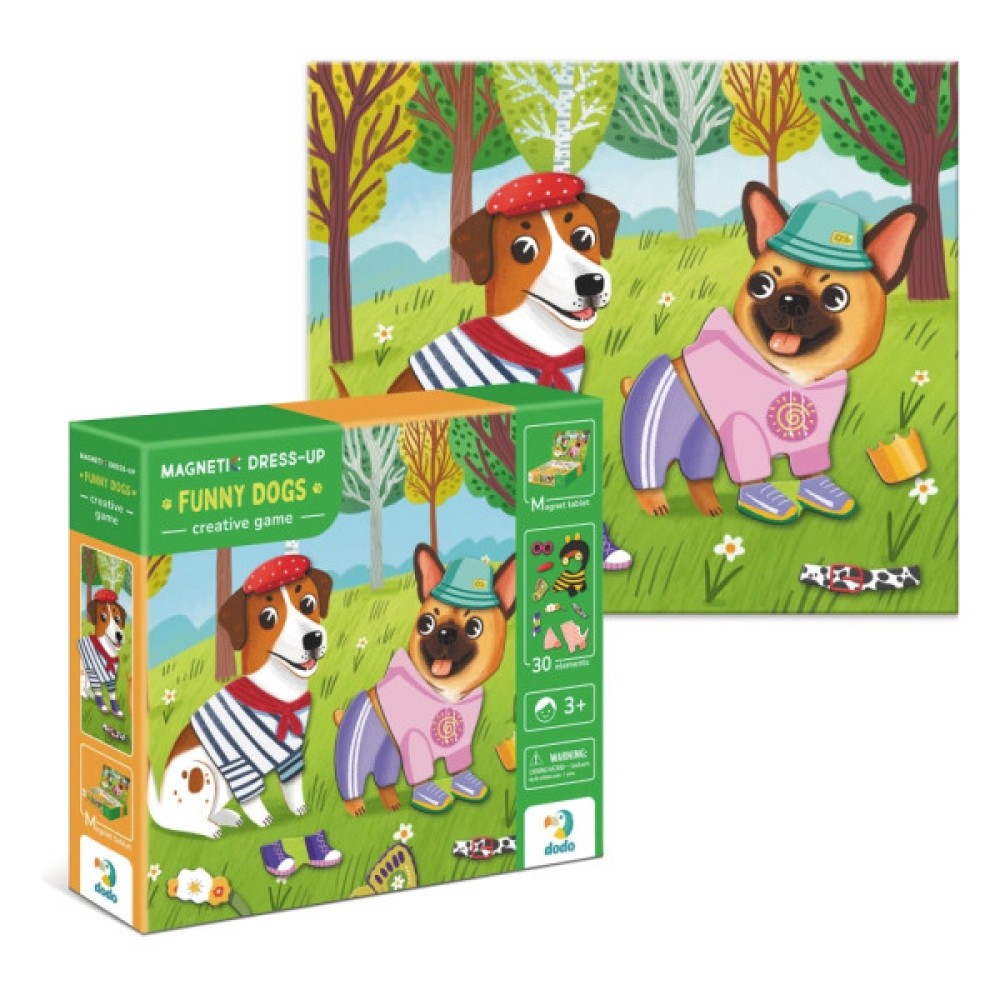 Навчальний набір DoDo Магнітна гра Одягалка Кумедні пси (200278)