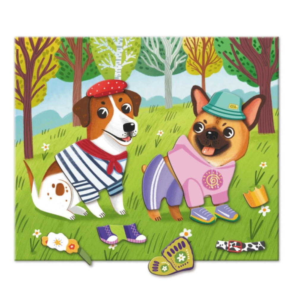 Навчальний набір DoDo Магнітна гра Одягалка Кумедні пси (200278)