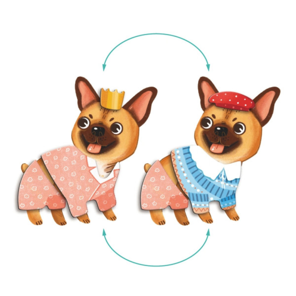 Навчальний набір DoDo Магнітна гра Одягалка Кумедні пси (200278)