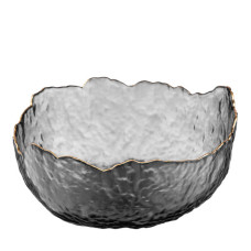 Салатник Ardesto Bell 19.5см, скло, сірий (AR5007)