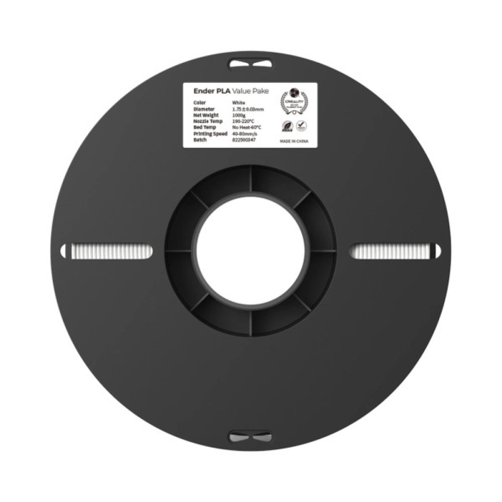 Пластик для 3D-принтера Creality PLA 2x1кг, 1.75мм, white+black (3301010337)
