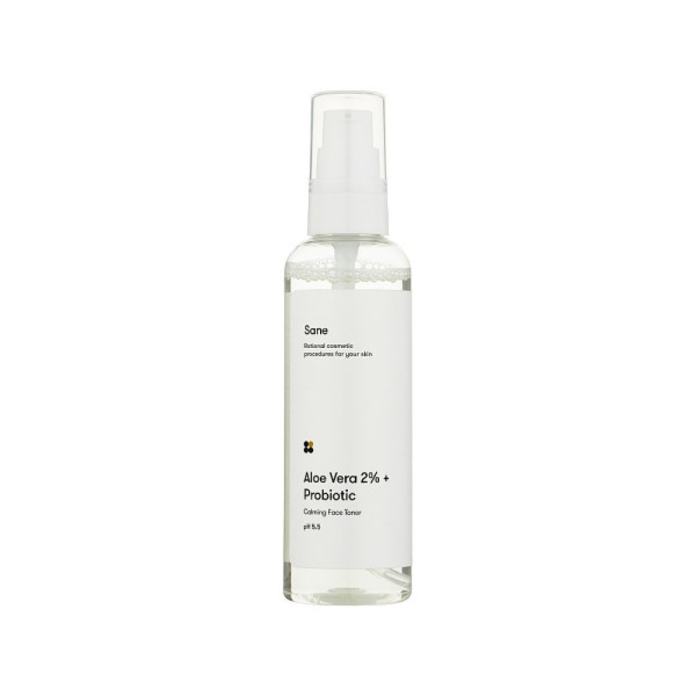 Тонік для обличчя Sane Aloe Vera 2% + Probiotic Calming Face Toner Заспокійливий 100 мл (4820266830533)
