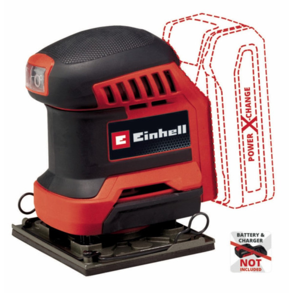 Шліфмашина вібраційна акумуляторна Einhell TE-OS 18/113 Li - Solo 18 113х101мм 1.04кг без АКБ та ЗП