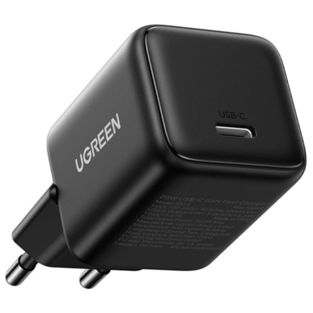 Зарядний пристрій Ugreen X513 USB-C PD30W QC4.0 GaN black (65007)