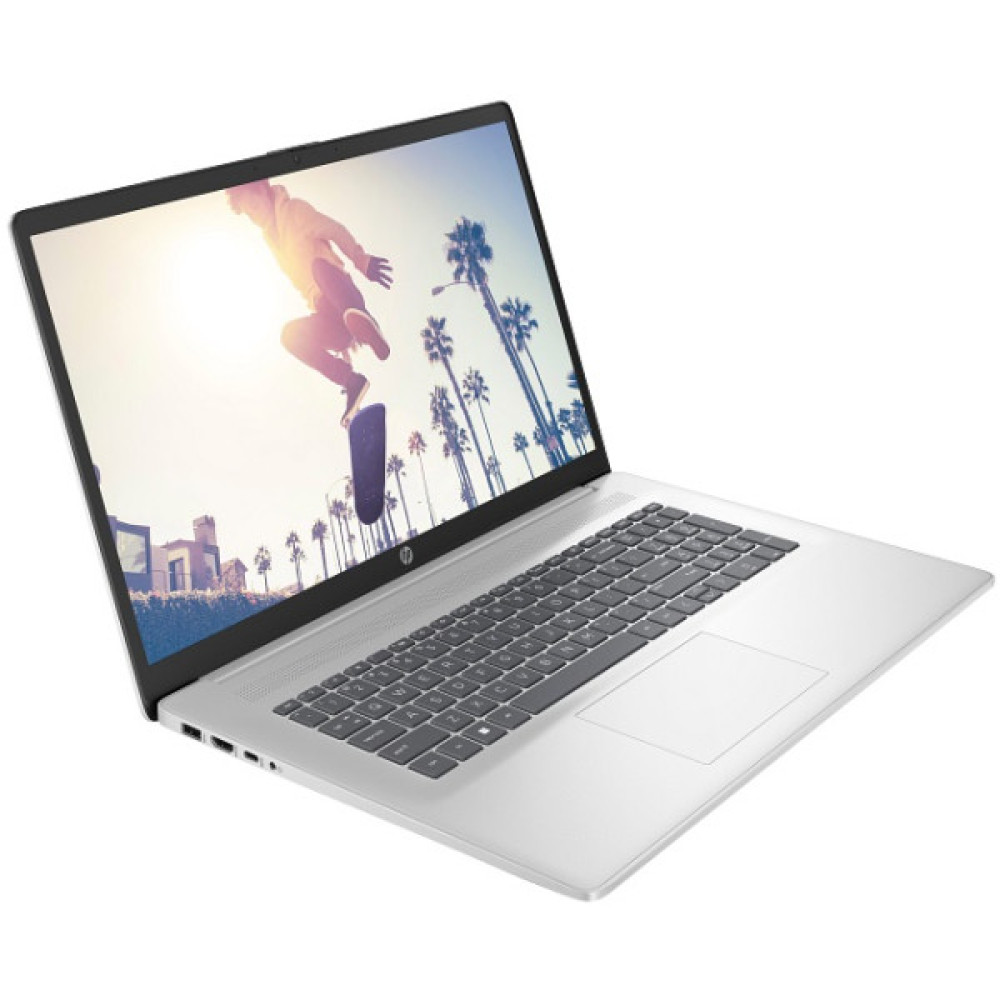 Ноутбук HP 17-cn4043ua 17.3" FHD IPS AG, Intel 5-120U, 16GB, F512GB, UMA, DOS, сріблястий