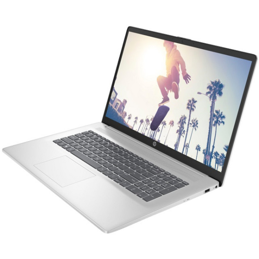 Ноутбук HP 17-cn4043ua 17.3" FHD IPS AG, Intel 5-120U, 16GB, F512GB, UMA, DOS, сріблястий