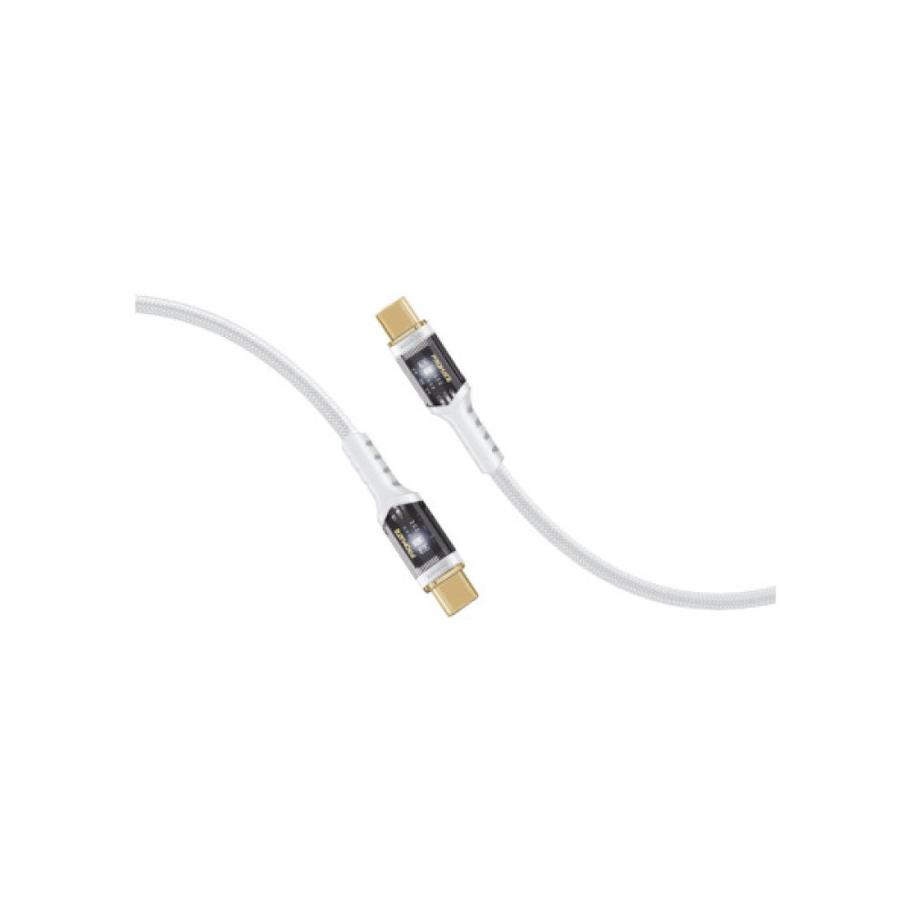 Дата кабель USB-C to USB-C 1.2m Promate (lucidline-cc120.white)