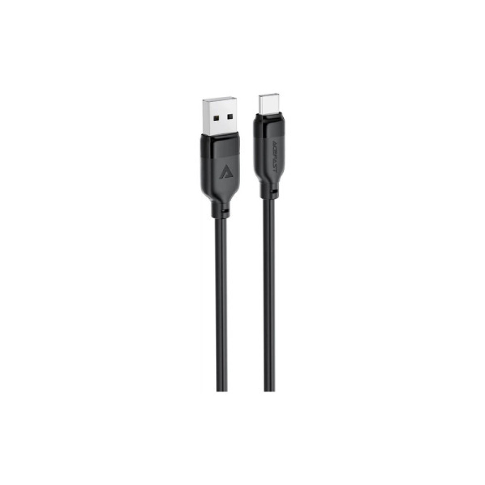Дата кабель USB 2.0 AM to USB-C 1.2m 3A TPE black Acefast (6974316283812)