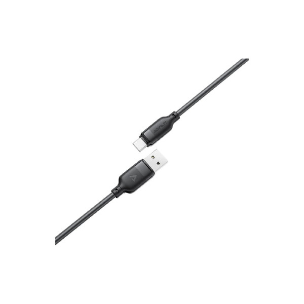 Дата кабель USB 2.0 AM to USB-C 1.2m 3A TPE black Acefast (6974316283812)