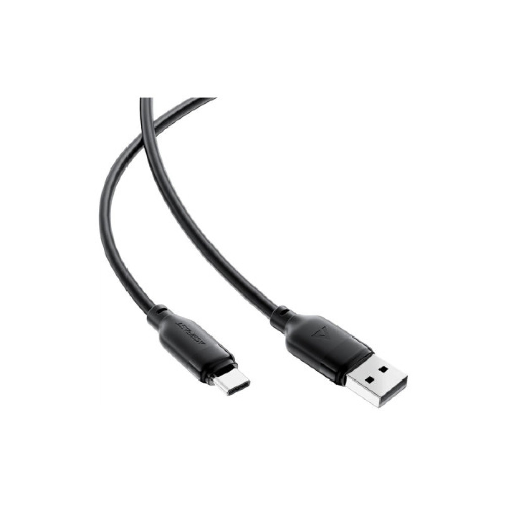 Дата кабель USB 2.0 AM to USB-C 1.2m 3A TPE black Acefast (6974316283812)