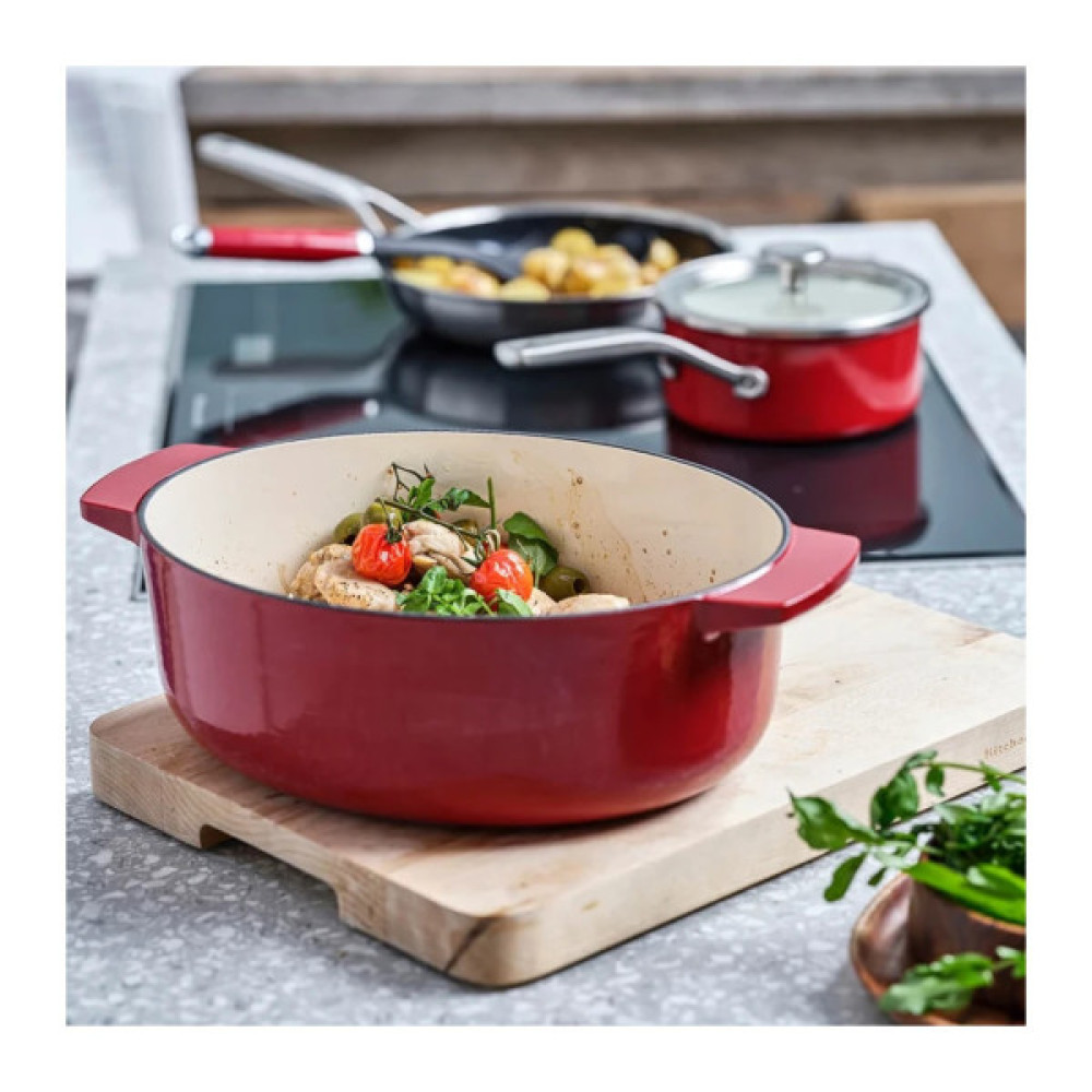 Гусятниця KitchenAid Cast Iron 30 см 5,6 л Червона (CC006063-001)