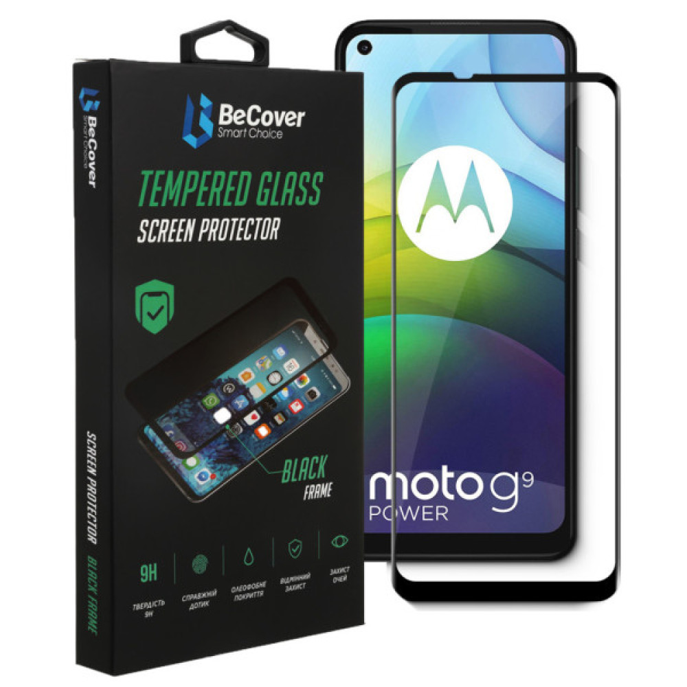 Скло захисне BeCover Motorola Moto G9 Power Black (706085) Скло захисне BeCover Motorola Moto G9 Power Black (706085)