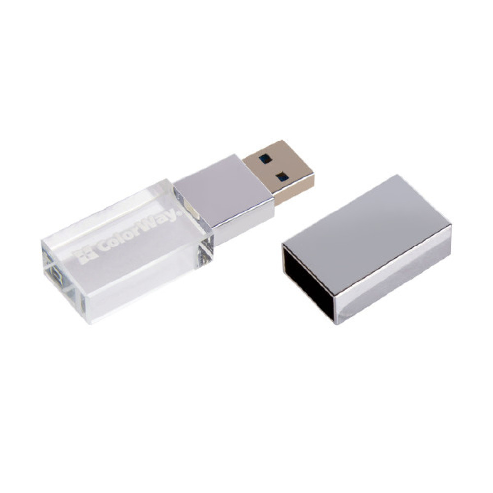 USB флеш накопичувач ColorWay 32GB 3.0 Transparent (CW-USBCL32)