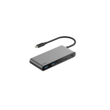 Концентратор Belkin USB-C 7-in-1 2xUSB 3.0 + USB-C + PD + HDMI 2.0 4K60Hz + SD/TF gray (AVC023HQSGY)