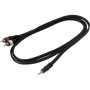 Інсертний кабель RockCable Patch Cable - 2 x RCA to TRS MiniJack (1.5m) (RCL 20902 D4)