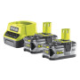 Набір акумулятора та зарядного пристрою Ryobi ONE+ RC18120-250 18В 2х5А·год ЗП 2А Набір акумулятора та зарядного пристрою Ryobi ONE+ RC18120-250 18В 2х5А·год ЗП 2А