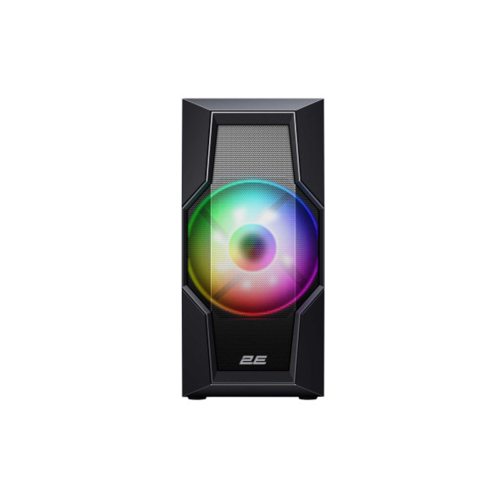 Корпус 2E GAMING Turbo G2057B без БЖ 2xUSB3.0, 1xUSB2.0, 1x200мм, ARGB, 3x120мм ARGB, VGA 345мм, LCS ready, HUB, TG Side Panel, ATX, чорний