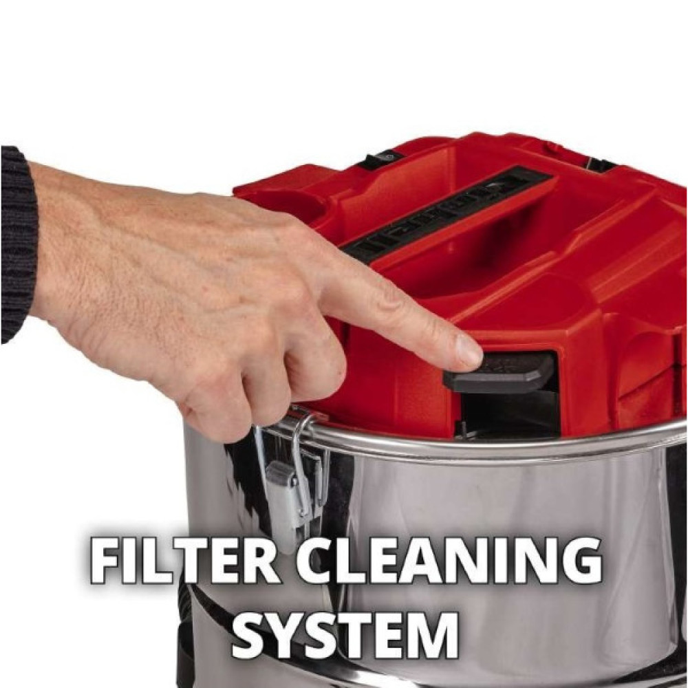 Пилосос професійний акумуляторний для золи Einhell TE-AV 18/15 Li C - Solo PXC 18В 100мБар контейнер 15л 3.1кг без АКБ та ЗП