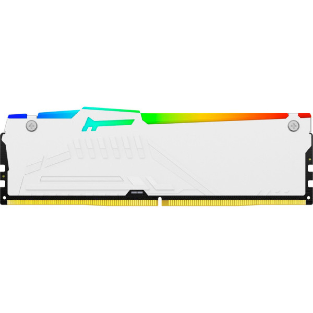 Модуль пам'яті для комп'ютера DDR5 16GB 5600 MHz FURY Beast White RGB Kingston Fury (ex.HyperX) (KF556C40BWA-16)