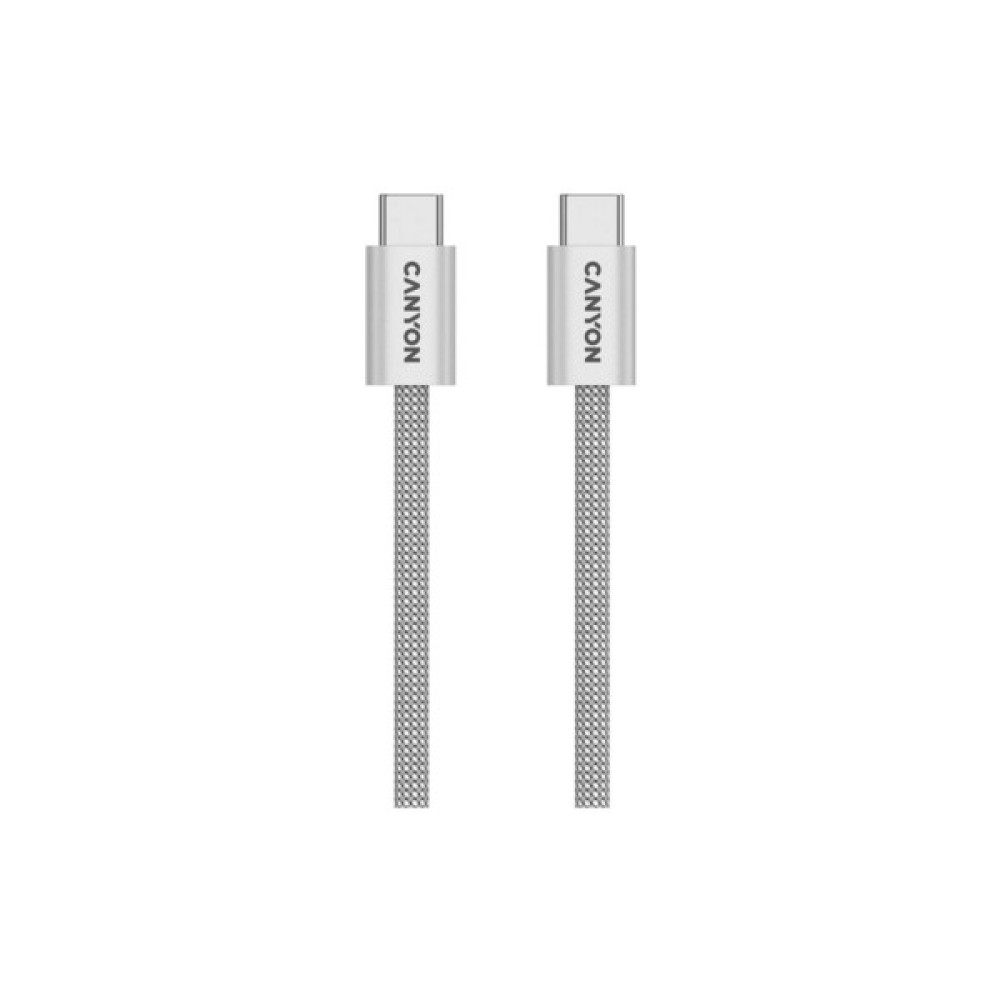 Дата кабель USB-C to USB-C 1.0m 60W Magnet Braided Light Grey Canyon (CND-CCMG60AB15LG)