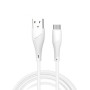 Дата кабель USB 2.0 AM to Micro 5P 1.0m 2.4A X196 white WUW (6972573335572)