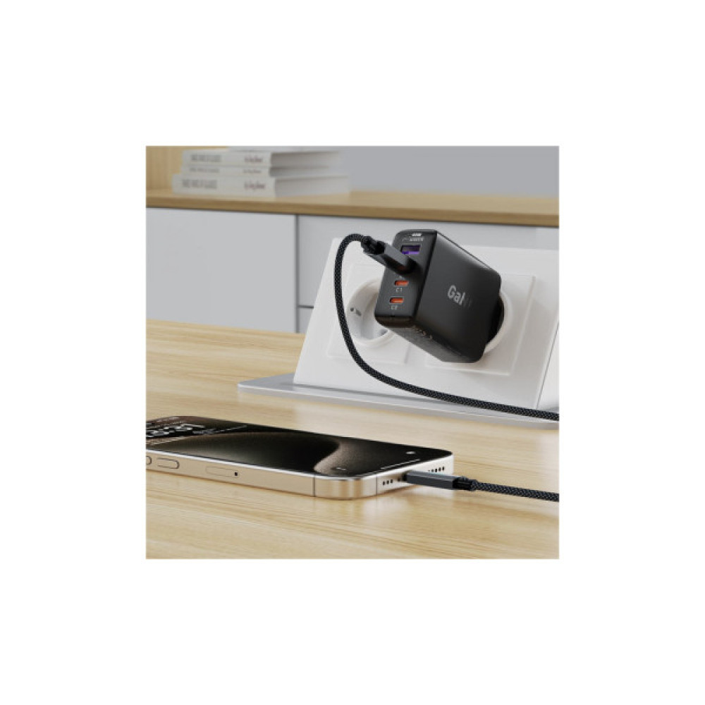 Дата кабель USB 2.0 AM to USB-C 1.2m 60W black Acefast (6974316284482)