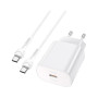 Зарядний пристрій HOCO N22 Jetta USB-C PD25W + cable USB-C to USB-C White (6931474760081) Зарядний пристрій HOCO N22 Jetta USB-C PD25W + cable USB-C to USB-C White (6931474760081)