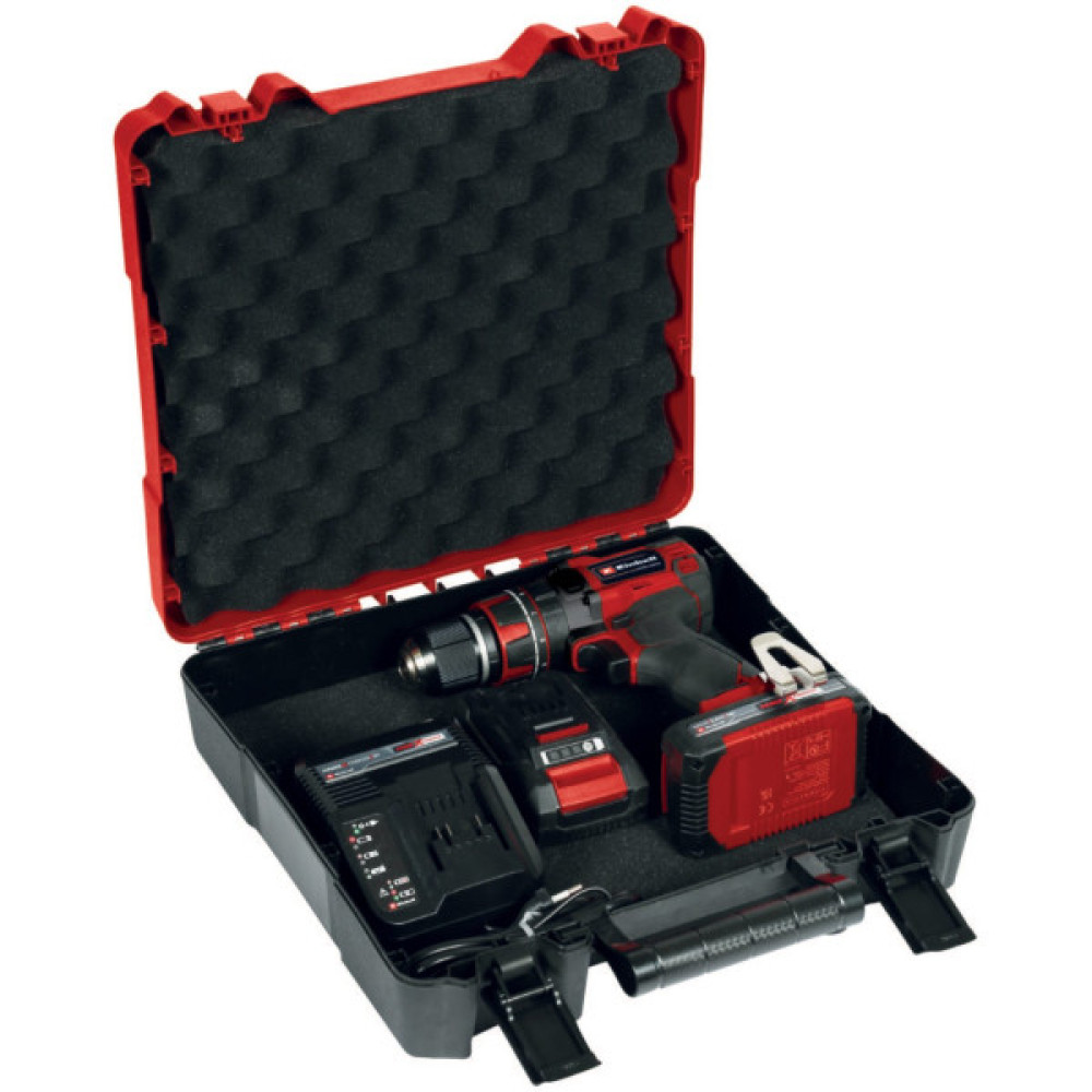 Шурупокрут-дриль ударний акумуляторний Einhell TP-CD 18/50 Li-i BL 2x2Ah PXC 18В акб 2х2А·год 50Нм кейс 2.02кг