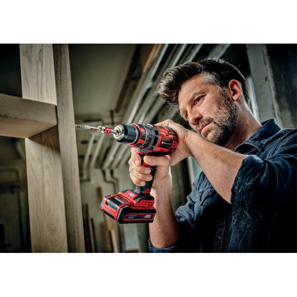 Шурупокрут-дриль ударний акумуляторний Einhell TP-CD 18/50 Li-i BL 2x2Ah PXC 18В акб 2х2А·год 50Нм кейс 2.02кг