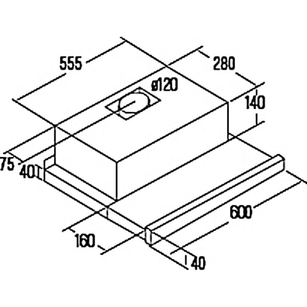Витяжка Cata телескопічна, 60см, 360м.куб/год, TFK 6005, білий